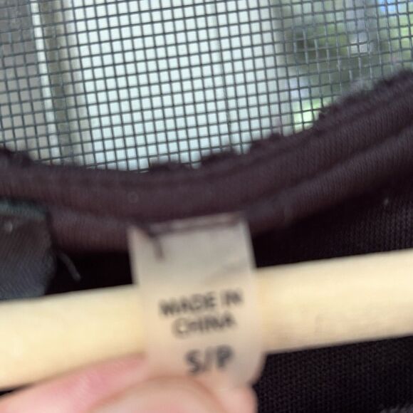 Black Velvet Burnout Tunic Top Size Small Goth Halloween Witchy Boho - Picture 5 of 6